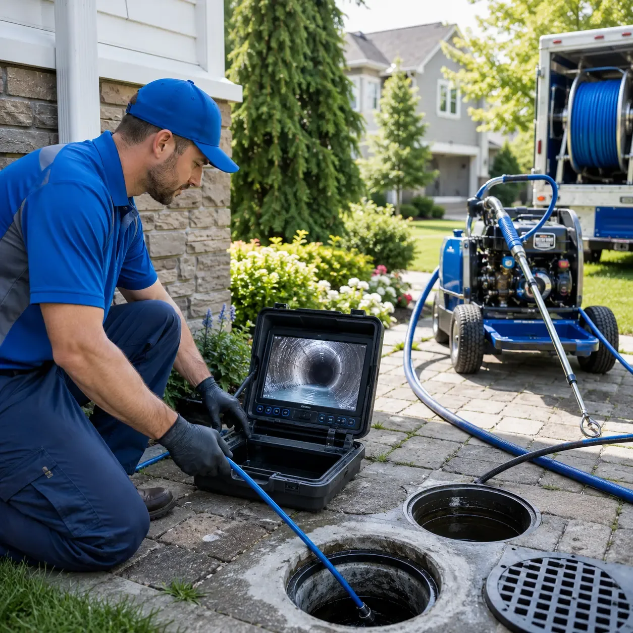 Outdoor drain cleaning professionals serving Fredericksburg, IN